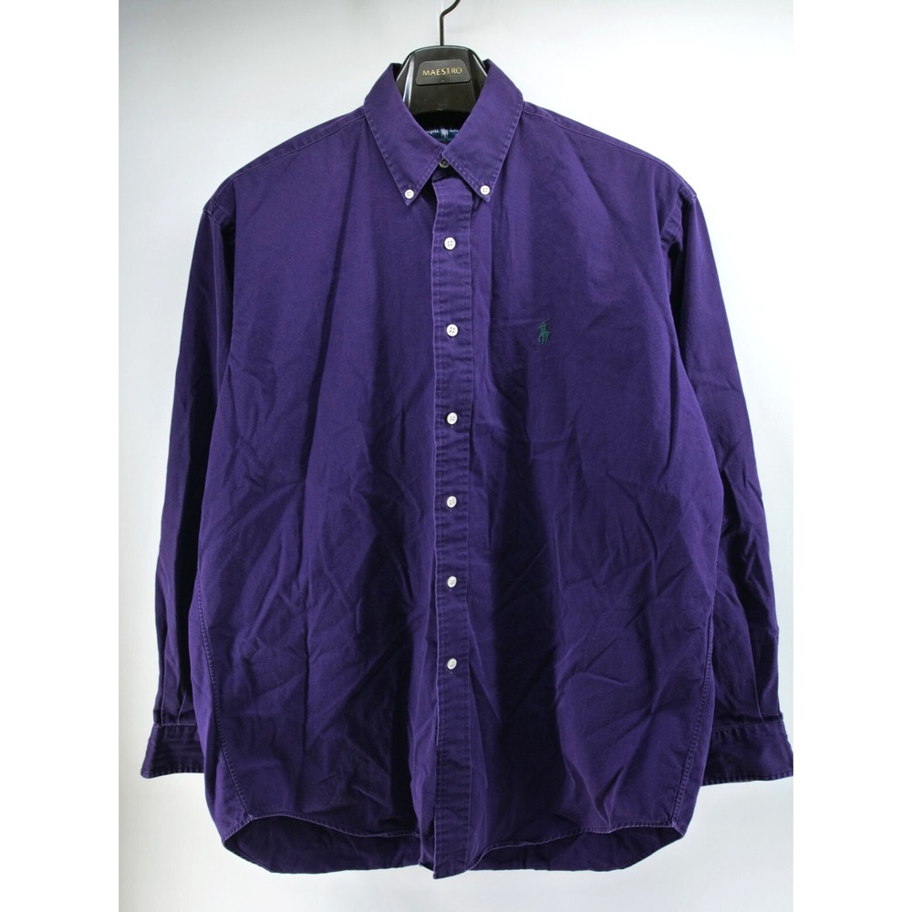 Polo‎ Ralph Lauren Blake Button Up Men's Shirt Dark Purple Preppy